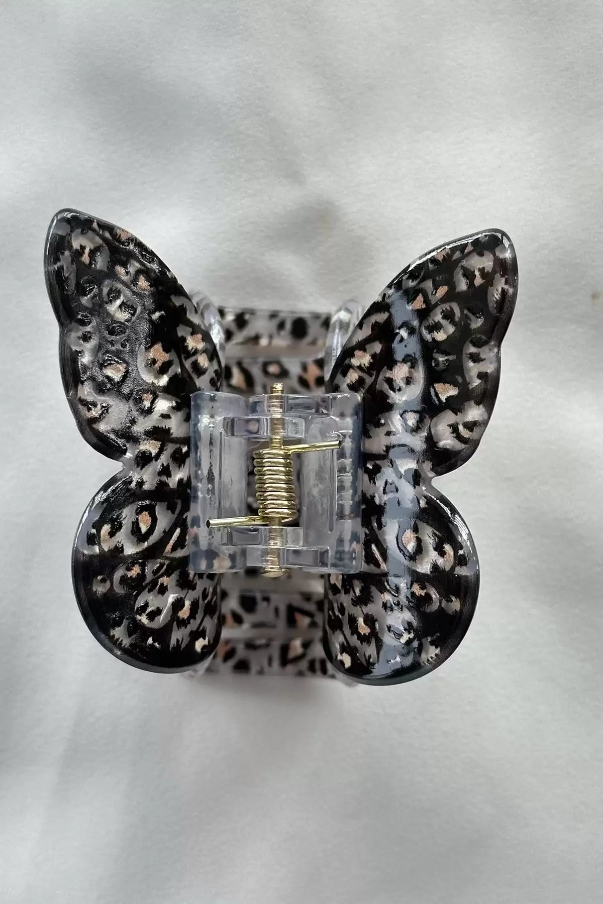 Leopar Desenli Kelebek Mandal Toka