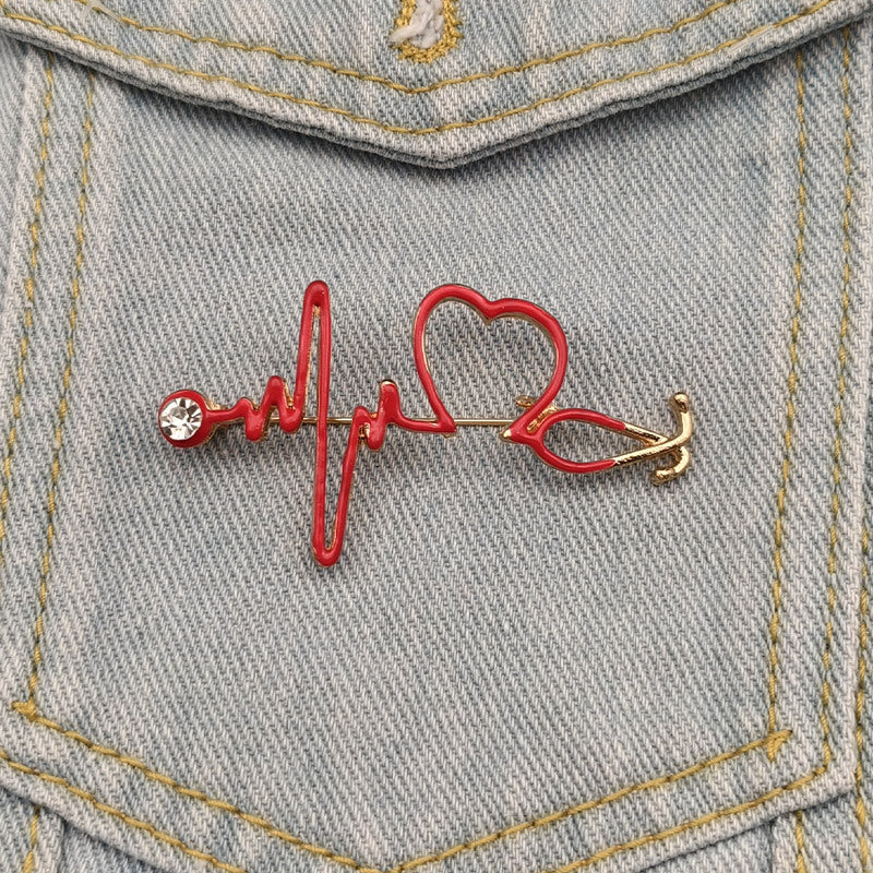 Kalp Atışı Steteskop Broş