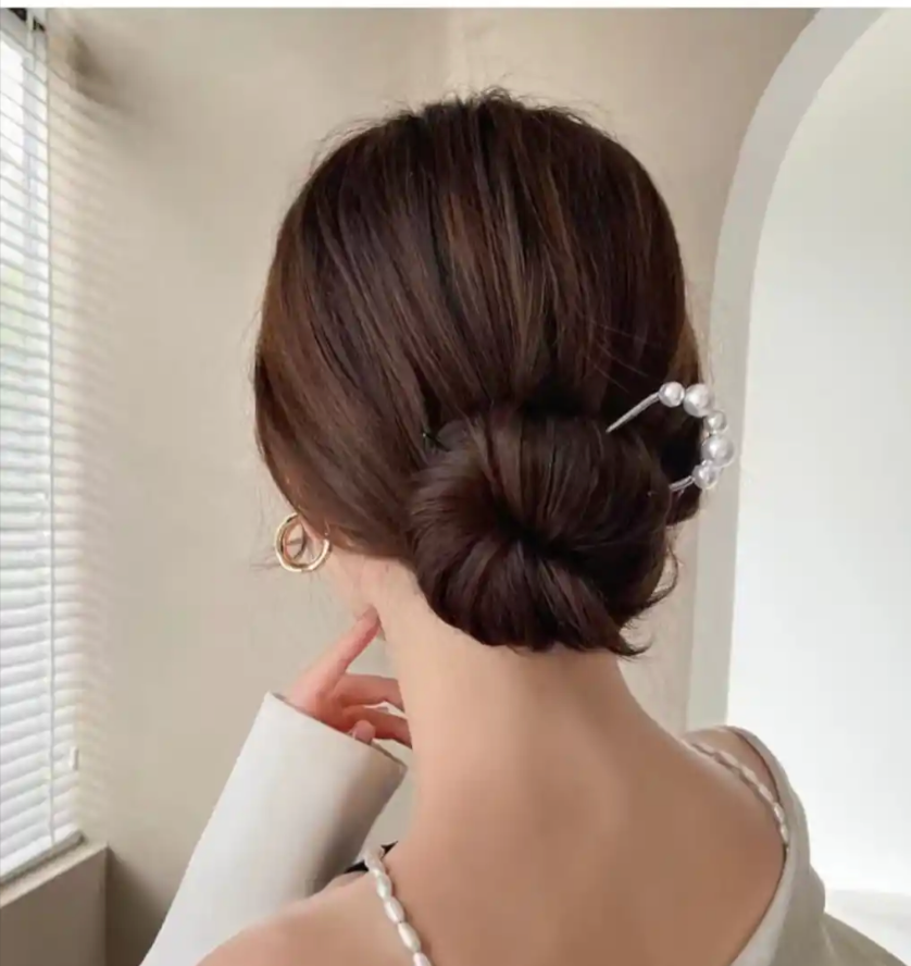 İnci Çubuk Topuz Tokası